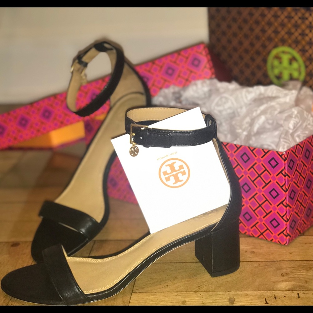 Tory Burch Black Leather Sandals